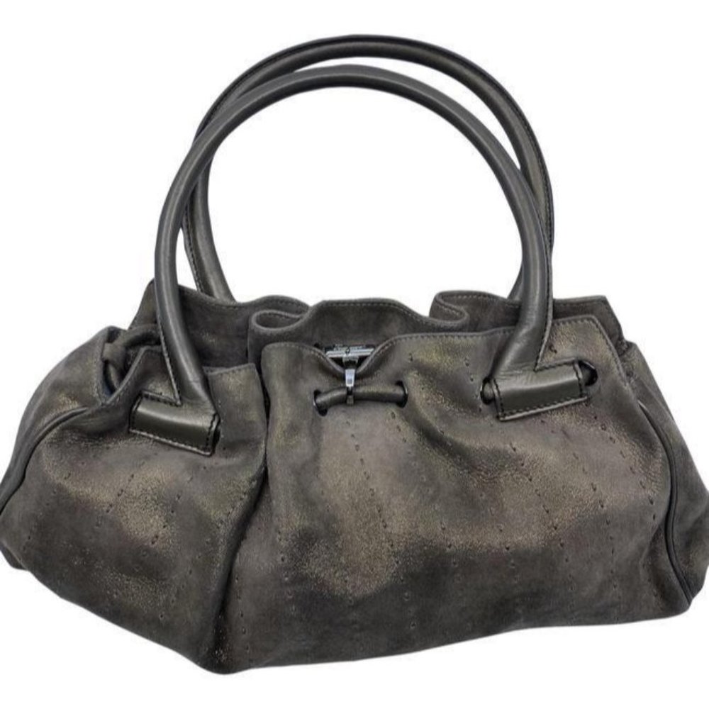 salvatore ferragamo handbag bronze shoulder bag - Picture 1 of 12